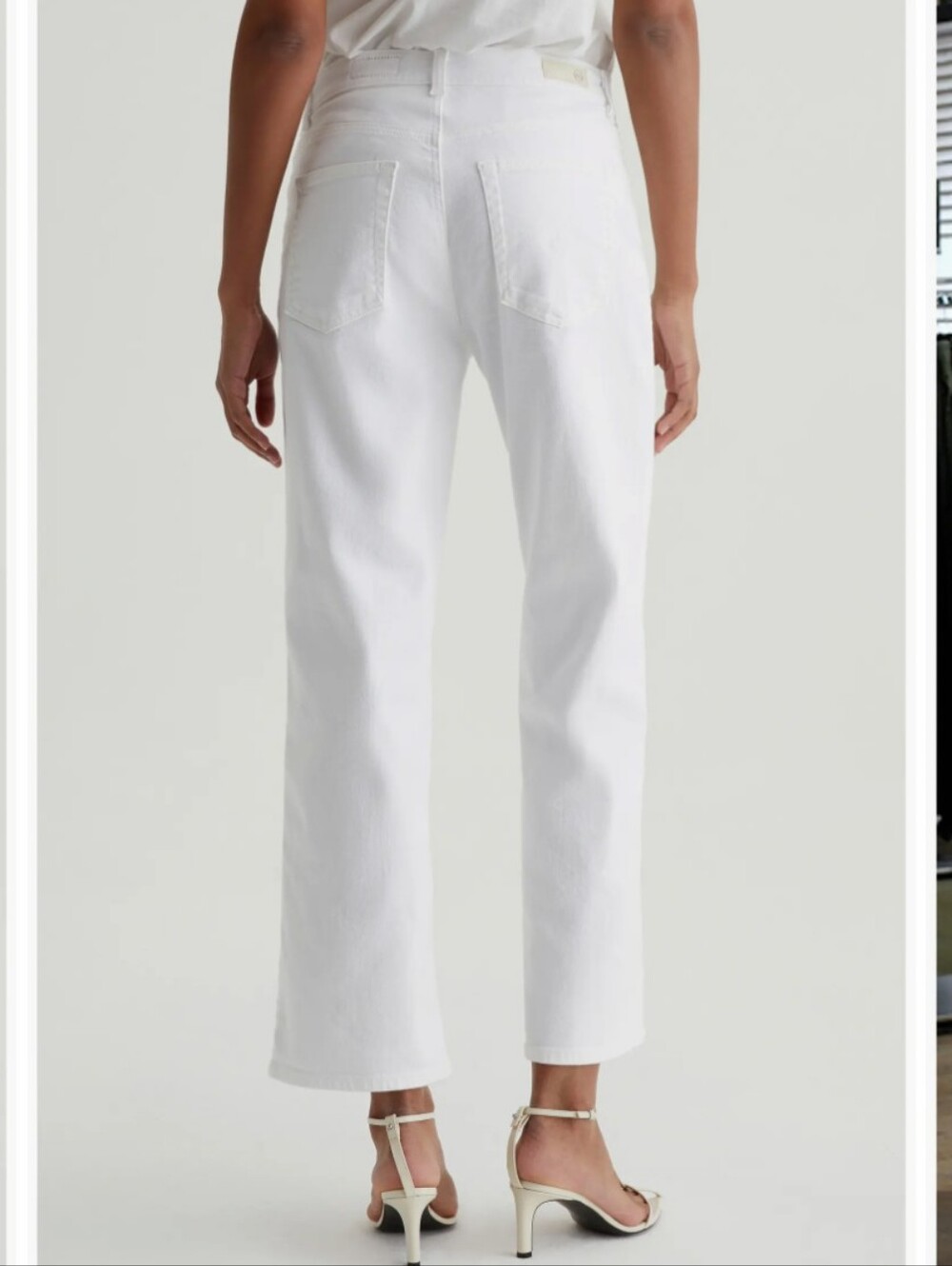 AG Brinley Mid-rise Straight Leg Jeans Gallery White Women's Size 27 - Picture 8 of 13